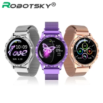 

D18 Smart Watch Women Heart Rate Blood Pressure Tracker IP67 Waterproof Smartwatch Sport Fitness Smart Bracelet For IOS Andriod