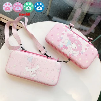

12cm*26cm*5cm Sakula Pink Storage Bag with Adjustable Lanyard For Nitendo Switch Portable Hard Protective Case Game Accessories