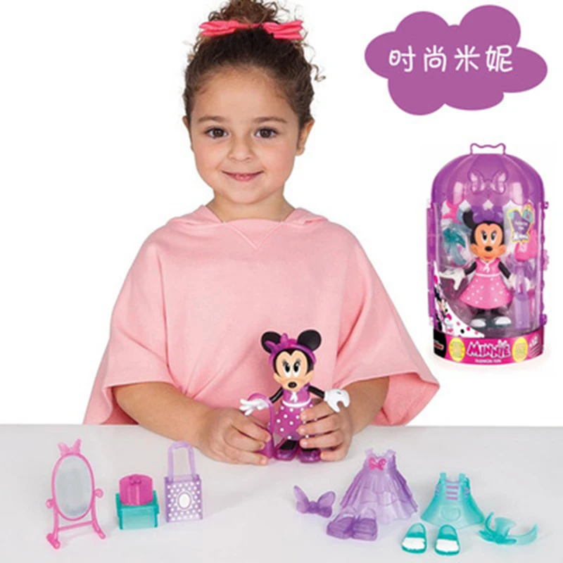 Ceny Oryginalny Disney Mickey Mouse Clubhouse Minnie 25CM duże LOL lalki księżniczka element ubioru zabawki modelu dzieci urodziny prezenty