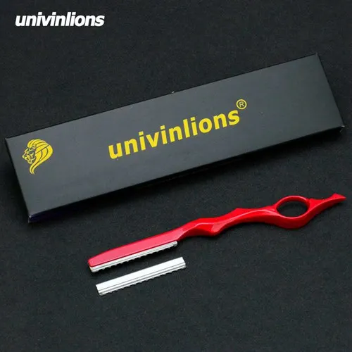 Univinlions 1 больше лезвия многоцветные Парикмахерские филировочные бритвы прямая Парикмахерская бритва нож для стрижки волос тоньше палочка бритвы - Цвет: B-9-P