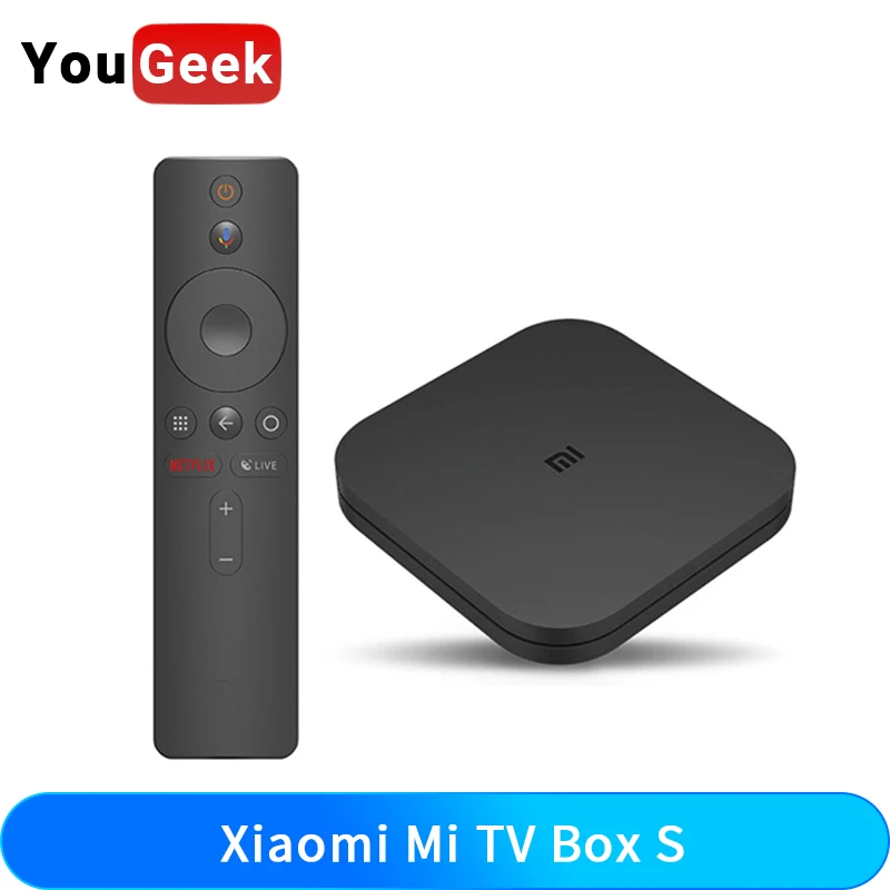 ТВ-приставка Xiaomi Mi Box S 4K Ultra глобальное видение Android 8 1 2 ГБ Wi-Fi соединение Netflix Google TV