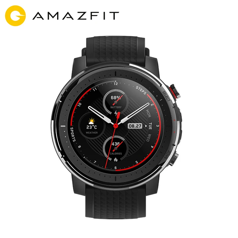 Xiaomi Amazfit Stratos 3 Smart Watch Men GPS 1.34 Inch Full Moon Screen 19  Sport Modes 5ATM Swimming Onboard Music Smartwatch|Smart Watches| -  AliExpress