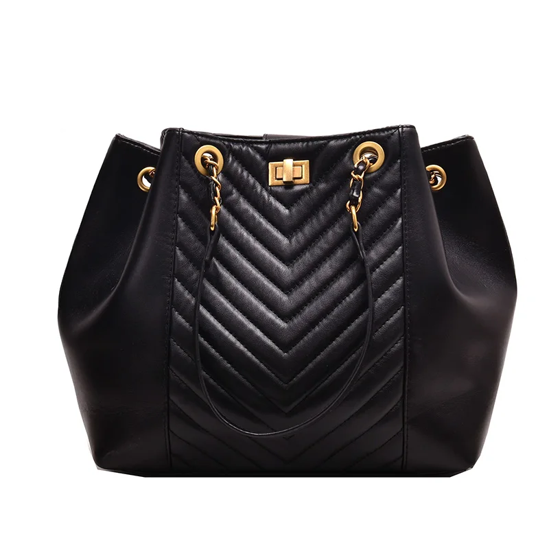 

new bags for women 2019 Simple Fashion Casual Shoulder Bag Handle Bag Lady Big Capacity Purse Leather Female Big Chain Tote bag