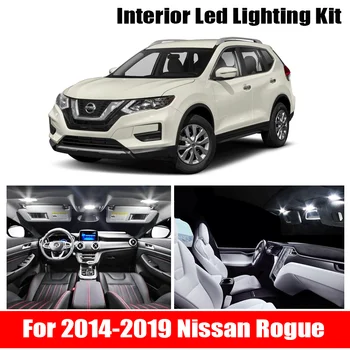 

6Pcs White Canbus led Car interior lights Package Kit for 2014 2015 2016 2017 2018 2019 Nissan Rogue led interior lights