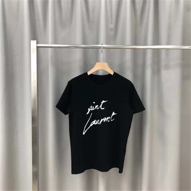 Women Summer T-shirt 100% Cotton High Quality Casual Loose Plus Size O-Neck Top Brand Female SL Letter Print Solid Lovers Tees