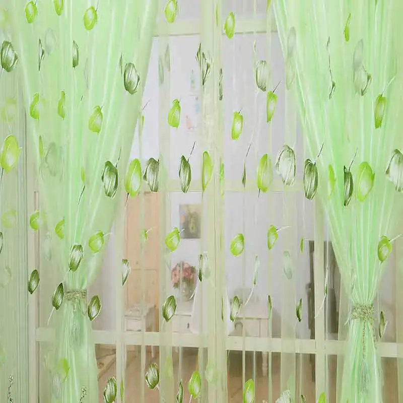 Тюлевые занавески на окна с узором тюльпана s образные вуаль для гостиной спальни