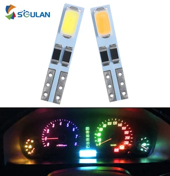 

10pcs T5 W3W W1.2W LED Car Led Instrument Lights Dash Board Panel Lighting Red Warm White Blue Color Auto Interior Bulb 12V Lamp