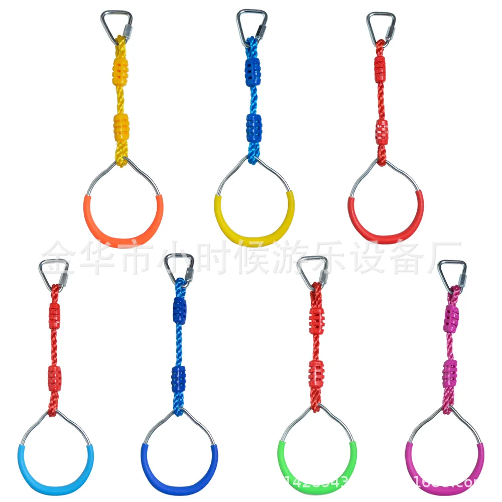 Backyard Garden Rings Climbing Game Outdoor Training Activity Safe Sports Rope Swing Hanging Rings Children Climbing Equipment