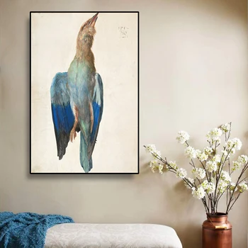 

Dead Bluebird , By Albrecht Durer Painting Canvas Print Art Classic Posters and Prints Wall Art Picture Decor Home Decoration