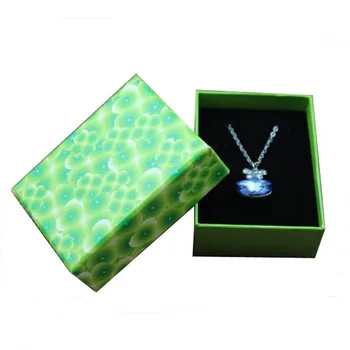 

Four-leaf clover Jewelry Packaging Box for Necklace 50pcs/lot 8.5*6.5*3.5cm Pedant Jewelry Gift Box Jewellery Organizer box