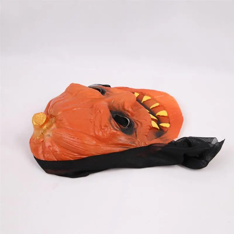 1pc Unisex Pumpkin Face Mask Tricky Halloween Party Supplies Horrible Head Cover For Masquerade Masquerade Costume Accessory A3