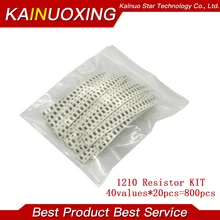 1210 SMD Resistor DIY Kit Assorted Kit 1ohm-1M ohm 5% 40valuesX 20pcs=800pcs