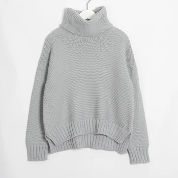 

WIXRA Women Sweaters and Pullovers Turtleneck Long Sleeve Thick Sweater Warm Pull Jumper Female Autumn Winter