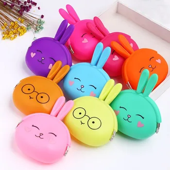 

Fashion Mini Coin Purse Cute Kawaii Cartoon Rabbit Animal Money Pouch Women Girls Small Wallet Soft Silicone Coin Bag Kid Gift