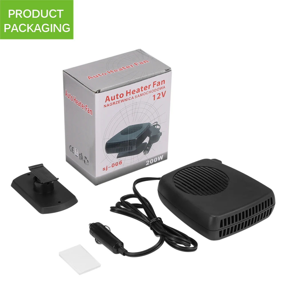 ONEVER Car Heater Air Cooler Fan Windscreen Demister Defroster 12V Electric Heating Portable Auto Dryer Heated