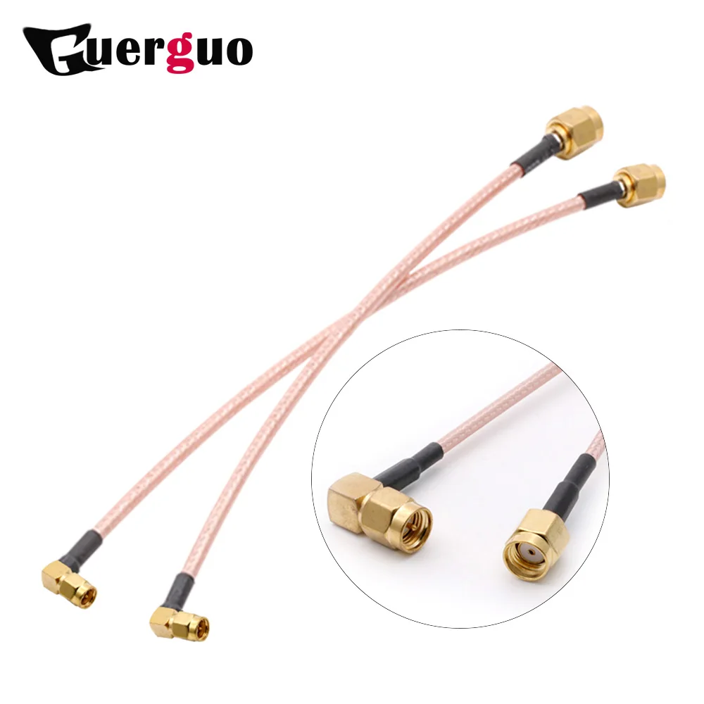 RP RG316 15cm or Customized SMA Male Right Angle To SMA Male Right Angle Pigtail Cable RF Wifi Router