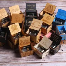 Прямая поставка антикварная резная деревянная ручная Музыкальная шкатулка Рождественский подарок на день рождения Шкатулка Декорация