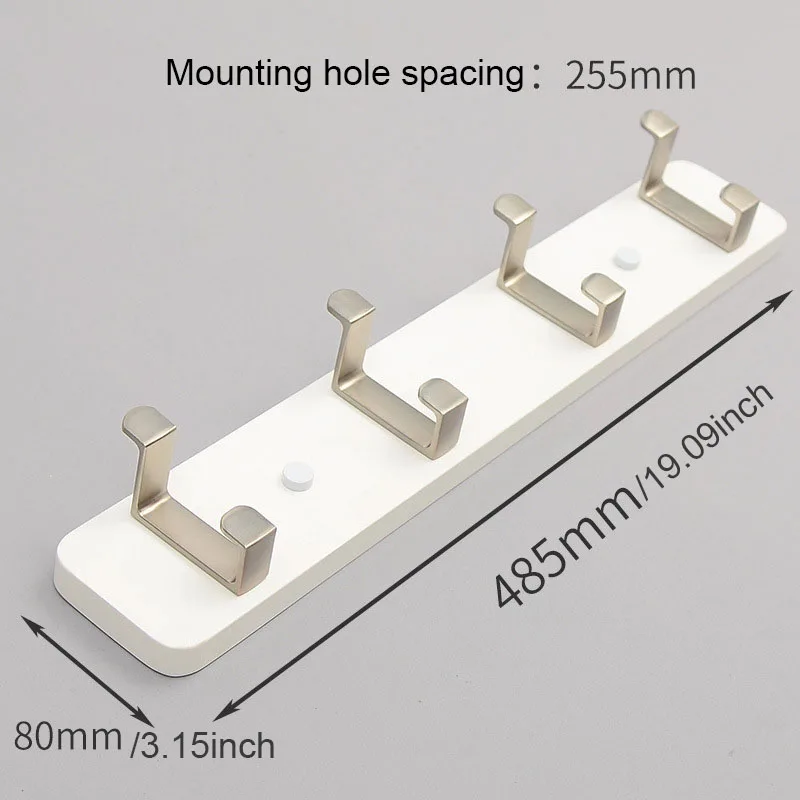 Креативные двойные крючки, настенная вешалка, бамбуковые вешалки для одежды в спальне, простая настенная вешалка, держатель для ключей, настенная вешалка - Цвет: Белый