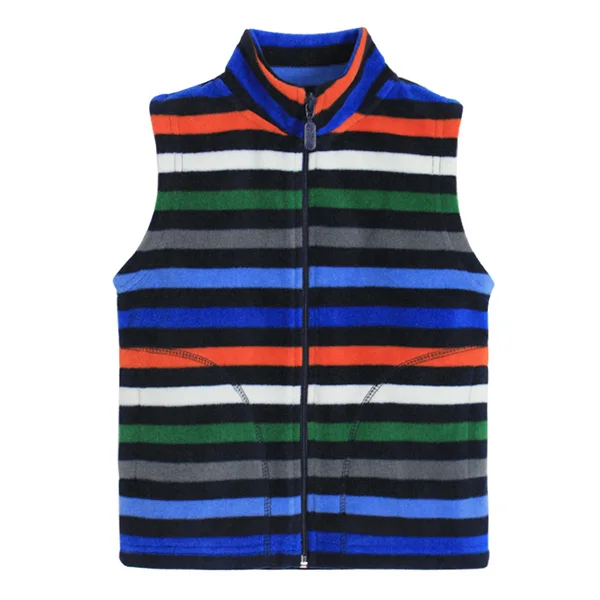 Mixed color stripe5 SVELTE fo'r/детский флисовый жилет в полоску для мальчиков и девочек детский шерстяной флисовый жилет унисекс для мальчиков и девочек на осень и зиму - Цвет: Mixed color stripe5