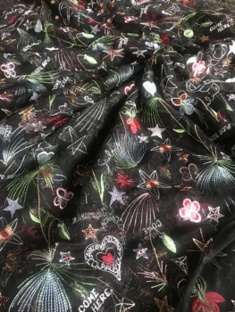 

free shipping new style embroidery tulle mesh lace fabric with good quality L-20684 for party dress