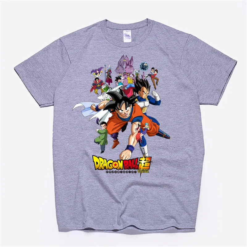 T102A-grey Для женщин Dragon Ball Z super son goku забавная хлопковая футболка унисекс скейтборд Рождественская Футболка женская одежда для девочек уличная рубашка - Цвет: T102A-grey