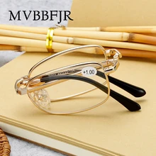 MVBBFJR модный мужской и женский Оптический Портативный складной пресбиопические винтажные очки, ретро чтение металлическая оправа для очков для Panrents Новинка