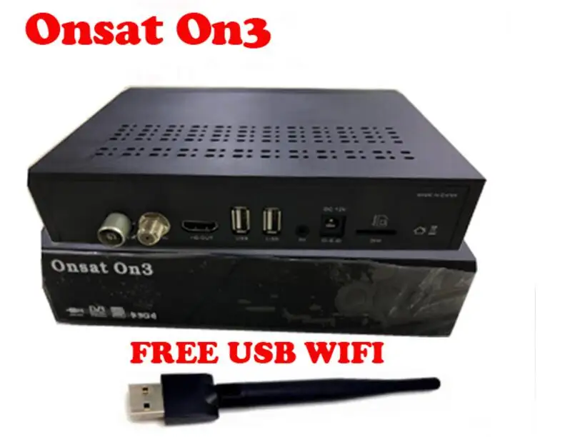 

10PCS Onsat On3 DVB-S2 / T2 combo mepg4 gprs powervu autoroll decoder with Tcam code open 16E MYTV & 22 W Onsat3 channels