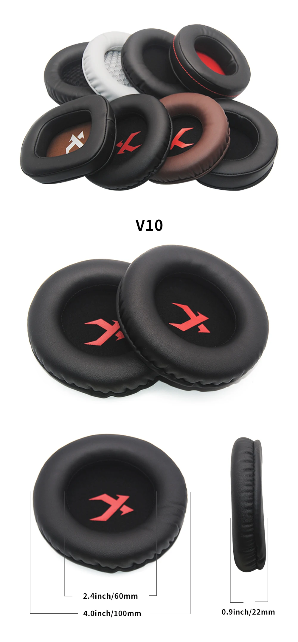 Replacement Earpads Cushions For Xiberia V2 V3 V10 V12 K0 K3 K5 K10 T19 XL Headphone Soft PU Leather Ear Pads Repair Parts Cover