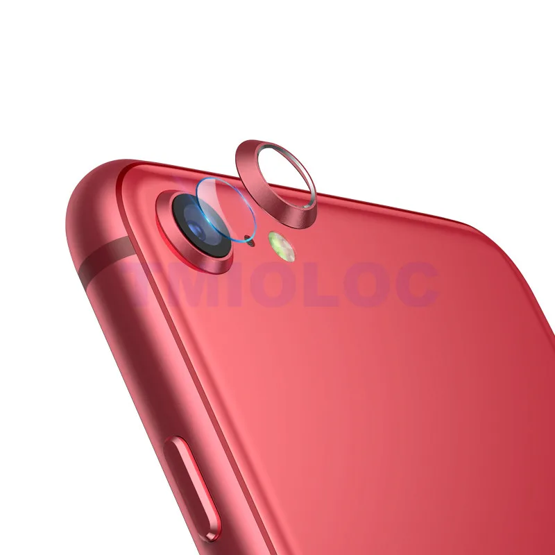 Защитное стекло для камеры iPhone SE 2020 + металлическое кольцо защиты объектива чехол