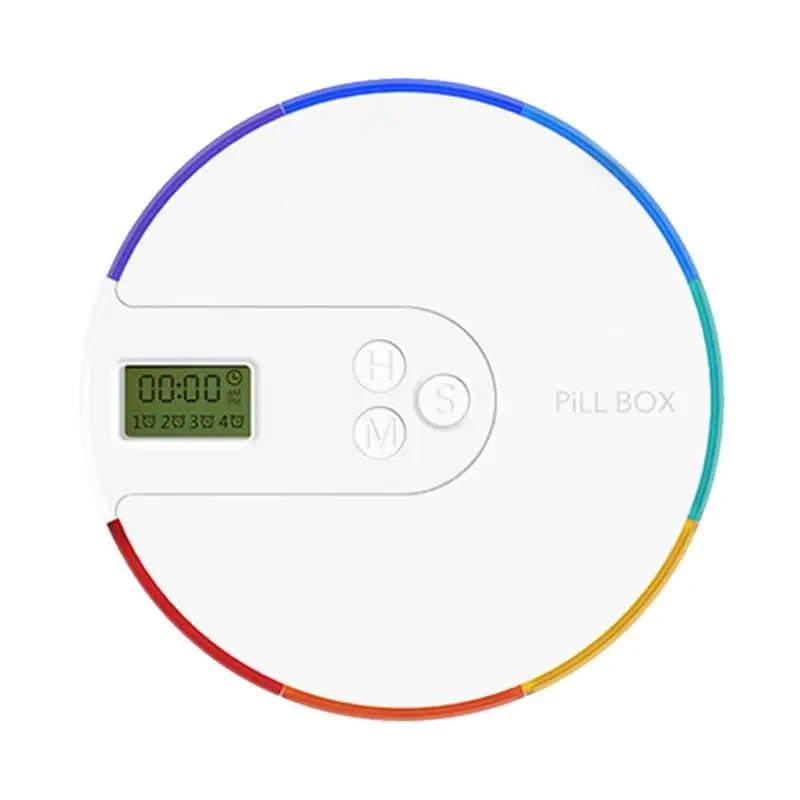 

Portable Travel 7 Grid Weekly Pill Box Electronic Timing Reminder Pill Case DIY Digital Pill Organizer Medicine Case Timer Alarm