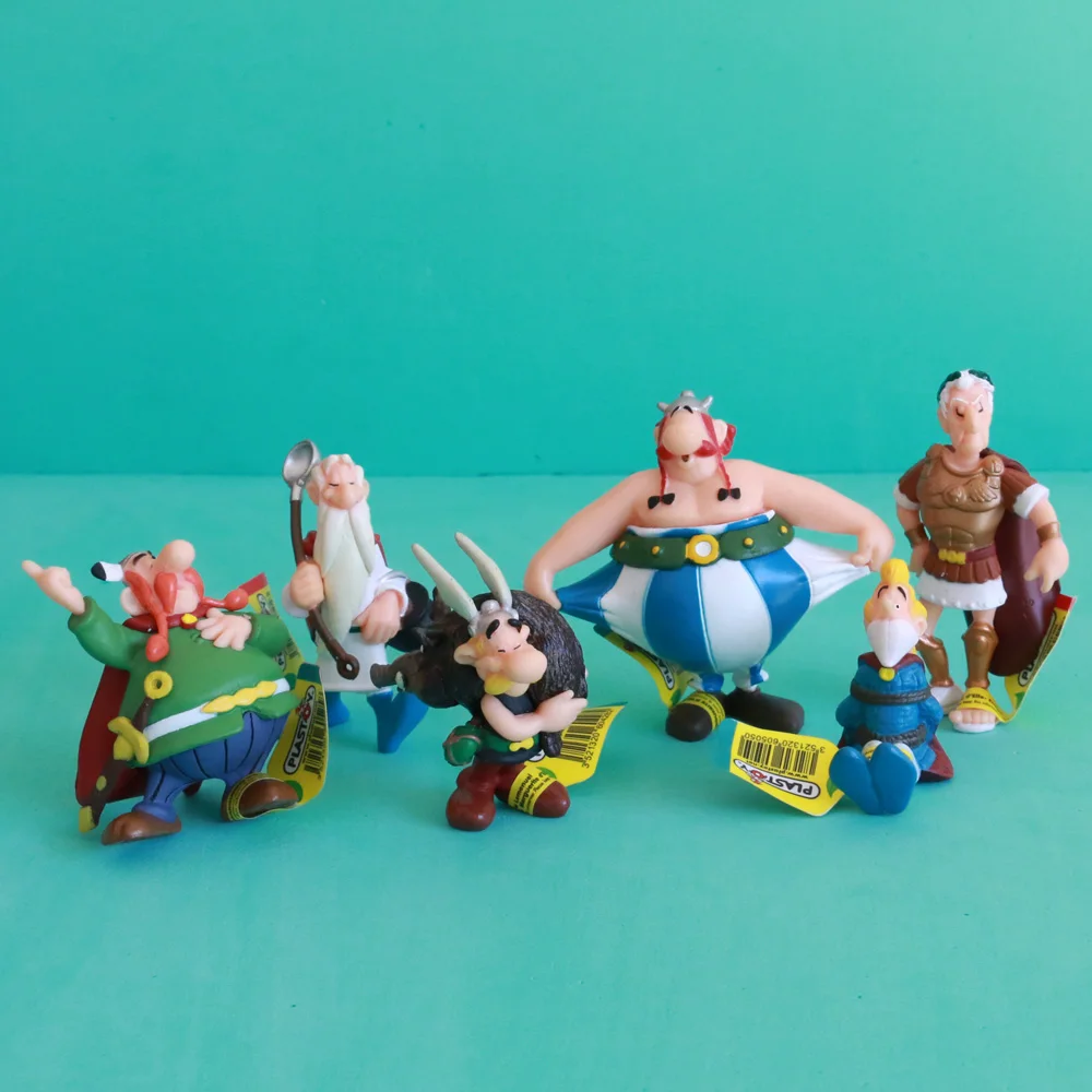 

Asterix der Gallier Asterix the Gaul Gallia Hero Warrior Obelix Heracles Panoramix Caesar Child Gift Figure Model Toys 6pcs/set