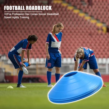 

30pcs Soccer Tennis Sign Plate PE Football Mark Disc Bowl Shaped Football Training Obstacles Plates Soccer Training Products