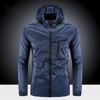 

Summer Jacket Men's Clothing Quick Drying Jacket Hooded Sun Protection Breathable Outdoor Sports Handsome Mens Jackets and Coats