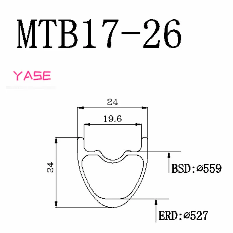 Продукт 26er карбоновый обод Сверхлегкий 265 г mtb 24x24 мм колесо для велосипеда ERD 527 мм бескамерное колесо карбоновый диск mtb диски карбоновое колесо