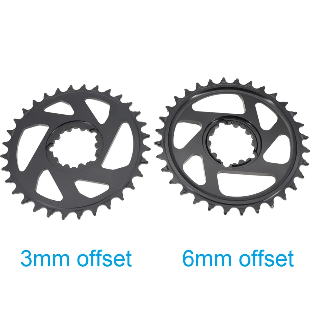 Details about   JESSICA GXP Offset 6mm 32/34/36/38T Narrow Wide Chainring MTB Bike Chainwheel US 