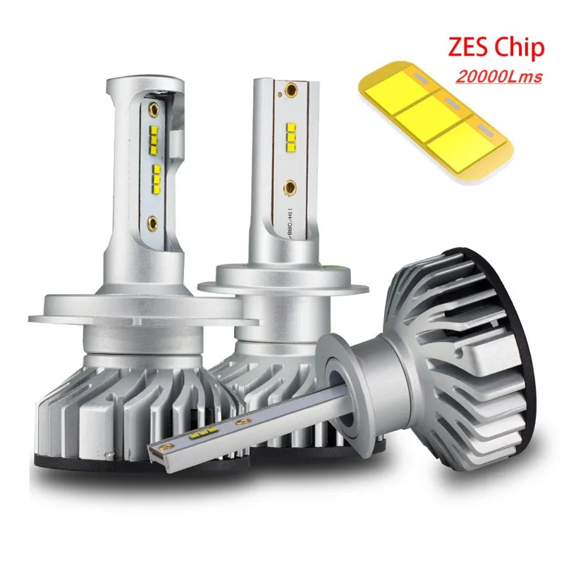 2 adet 120W 20000LM araba uzak H4 H7 LED canbus H1 H3 H8 H9 H11 9005 HB3 9006 HB4 9012 H16jp ZES LED ampul otomatik lambası 12V