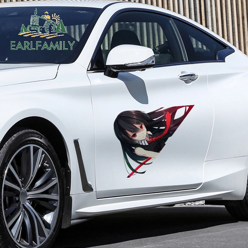 EARLFAMILY 43cm x 35cm Anime Akame Ga Car Stickers Cartoon Peek Girl Decals  Car Head Body Window Trunk Car Wrap Decoration|Car Stickers| - AliExpress
