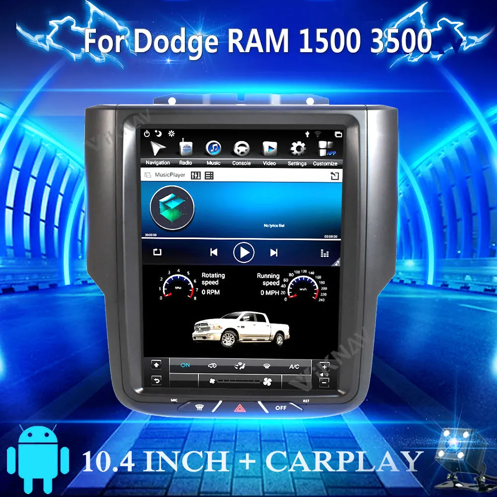 Built in carplay Android Car Radiofor Dodge RAM 1500 3500 2013 2018 GPS