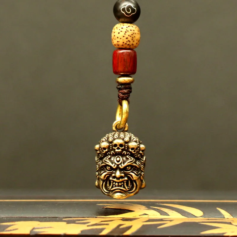 brass buddha head pendants (16)