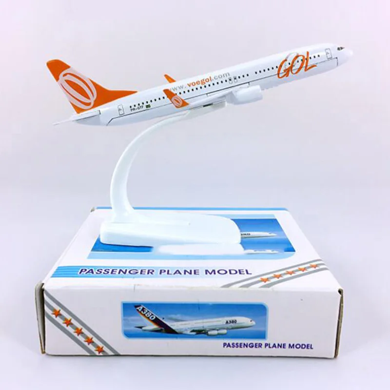 16 см B737 800 Бразилия гол авиакомпаний 1/400 весы игрушечные модели самолетов литья