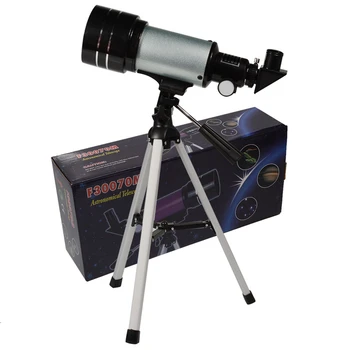 

Outdoor Astronomical Telescope with Tripod F30070M/F36050 Telescopic Monocular Refractor Space Spotting Scope for Kids' Gift