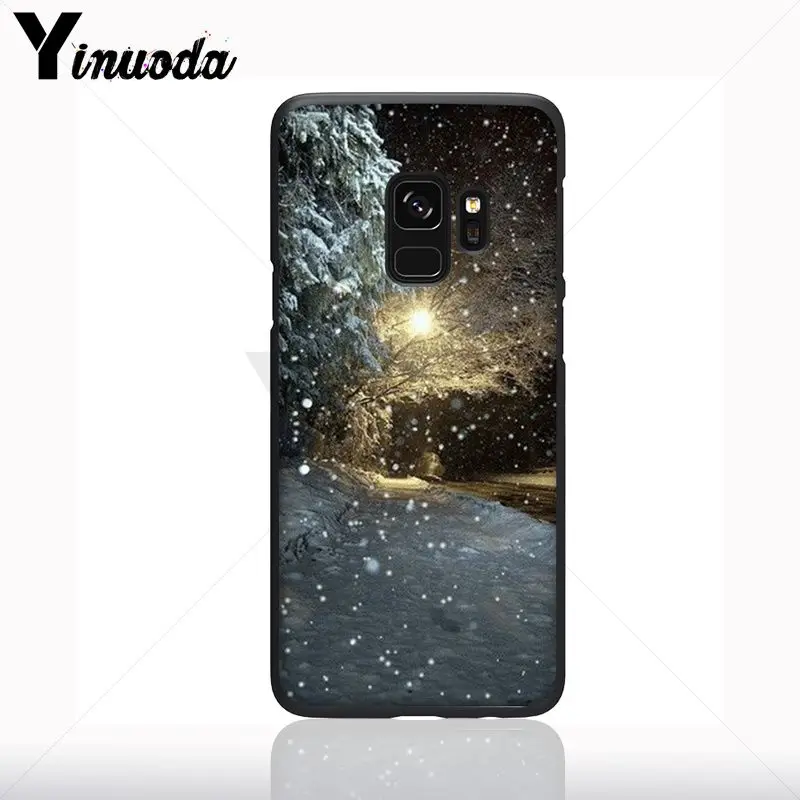 Case untuk Galaxy S9 Pemandangan Musim Dingin Salju Cell Phone Case untuk Samsung Galaxy S10plus S9 S8plus S10e A50 A70 A10 ponsel