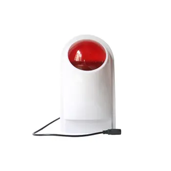 

104 Wireless Flash Strobe Outdoor Sound Siren Red Light for Home Security Protect Alarm System
