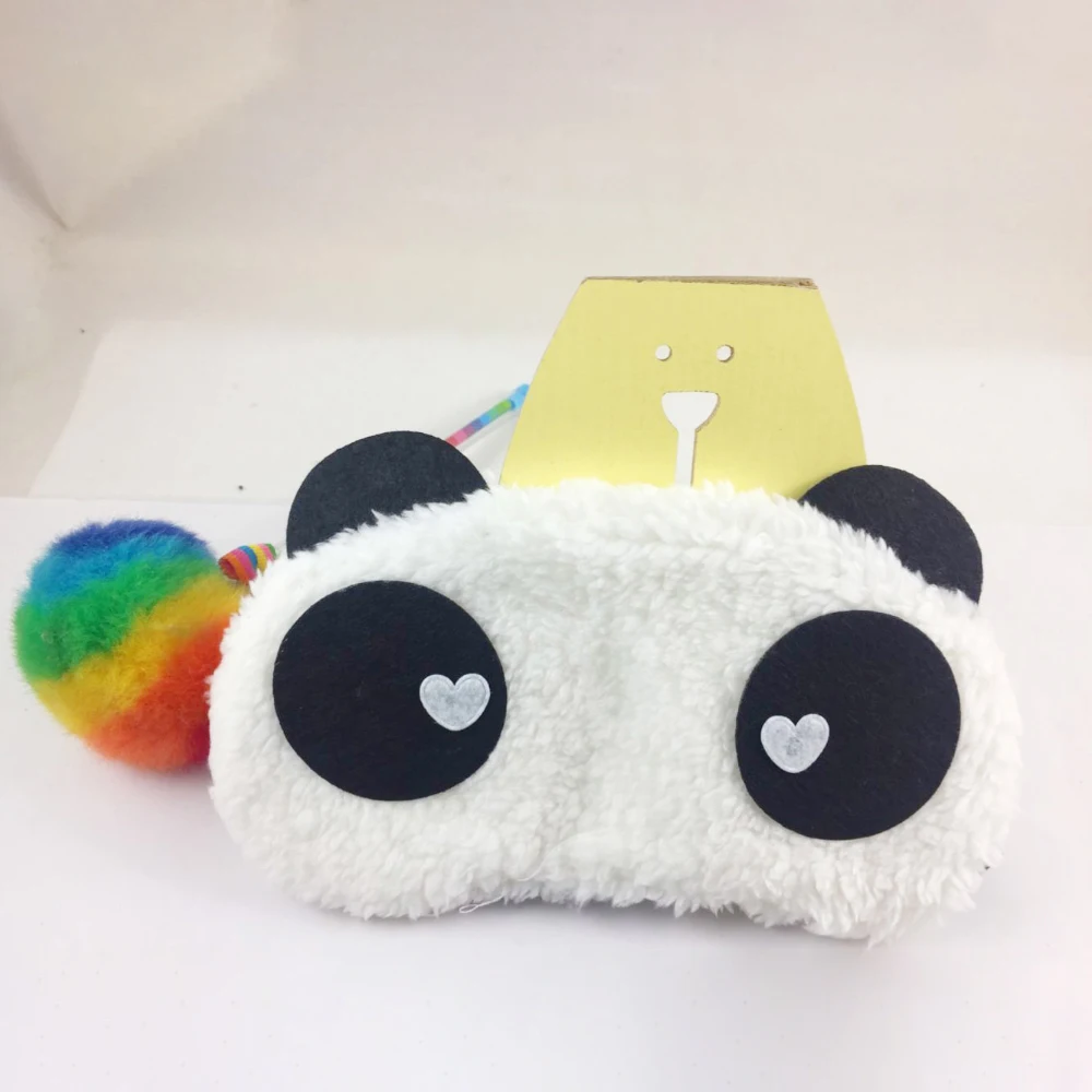 

5Pcs Cute Panda Eye Mask Bandage Plush Fabric Eye Shading Can Put Ice Packs Ice Compress And Hot Compress Sleeping Relaxing Mask