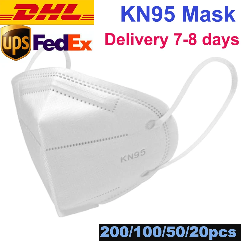 

DHL Fedex 200/100/50pcs kn95 face mask Reusable mask mouth dust mask masque mascherina mask 5 Layer Mouth KN95 face mask