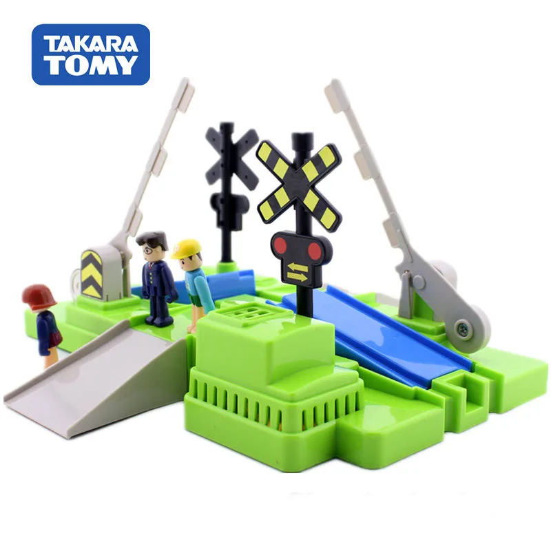 Takara Tomy Railroad Crossing набор литых под давлением Обучающие игрушки волшебный плараиль поезд модель комплект аксессуар Собранный детский безделушка