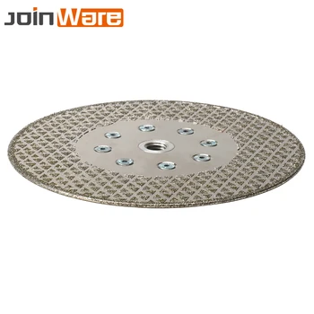 

7" Electroplated Diamond Cutting Grinding Disc Single Side Diamond Blade Granite Marble Wheel Cutter M14 Flange 8holes