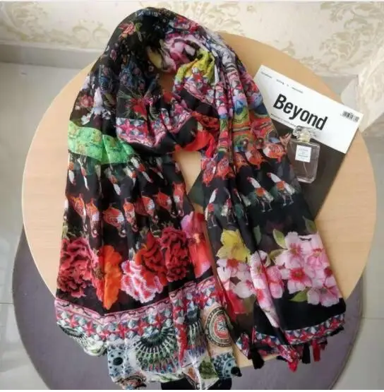 Испания D модный и красивый весенний и осенний женский Подарочная шаль на день рождения утолщенный шарф - Цвет: 45