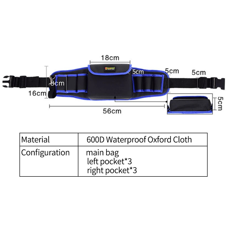Многофункциональный электрик сумка для инструментов легкая отвертка поясной ремень сумка для инструментов прочная поясная карманная