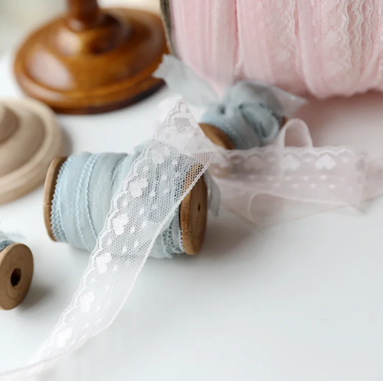 Lace Fabric lace ribbon 4 Meters/lot 2.7cm Venise Light Pink Elastic Lace Trim For Wedding Bridal Garment Underwear Bra